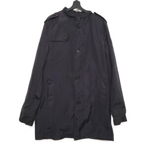 Selected‎ Homme LARGE Black Mid Length Trench Coat Minimalist Quiet Luxury L
